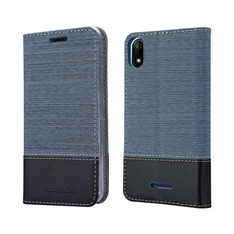 Cadorabo Hülle kompatibel mit WIKO Y60 Schutzhülle mit Magnetverschluss, Standfunktion und Kartenfach