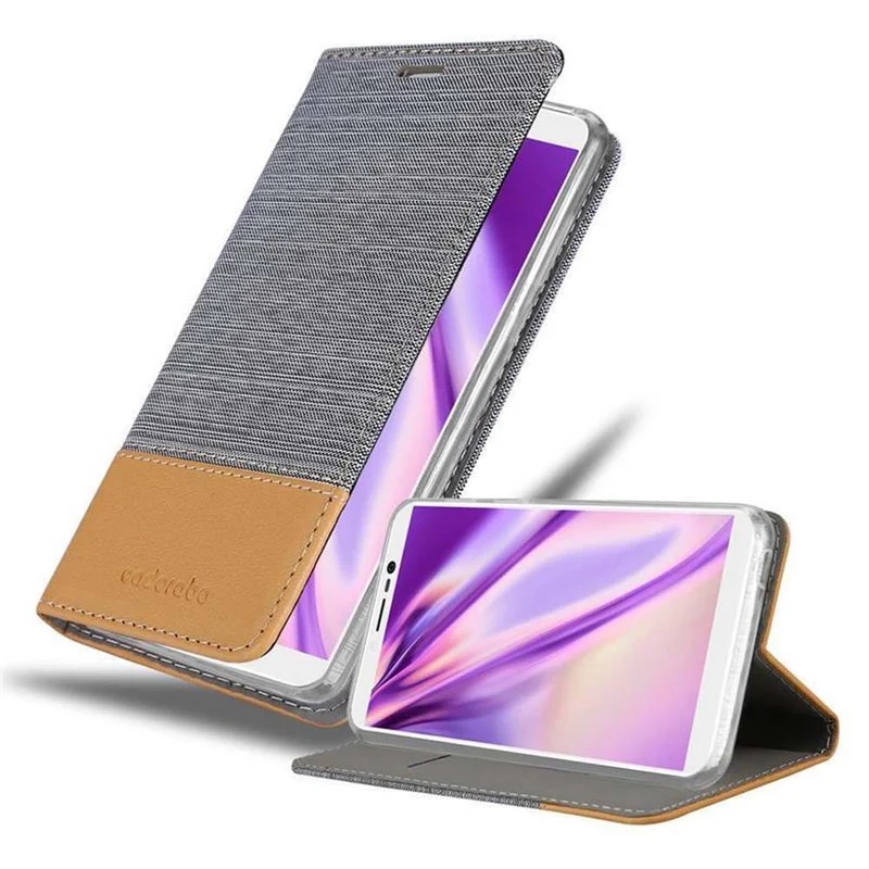 Cadorabo Hülle kompatibel mit WIKO Y80 Schutzhülle mit Magnetverschluss, Standfunktion und Kartenfach