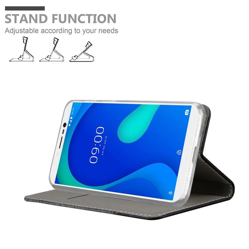 Cadorabo Hülle kompatibel mit WIKO Y80 Schutzhülle mit Magnetverschluss, Standfunktion und Kartenfach