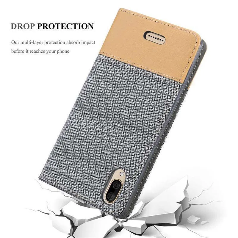 Cadorabo Hülle kompatibel mit WIKO Y80 Schutzhülle mit Magnetverschluss, Standfunktion und Kartenfach