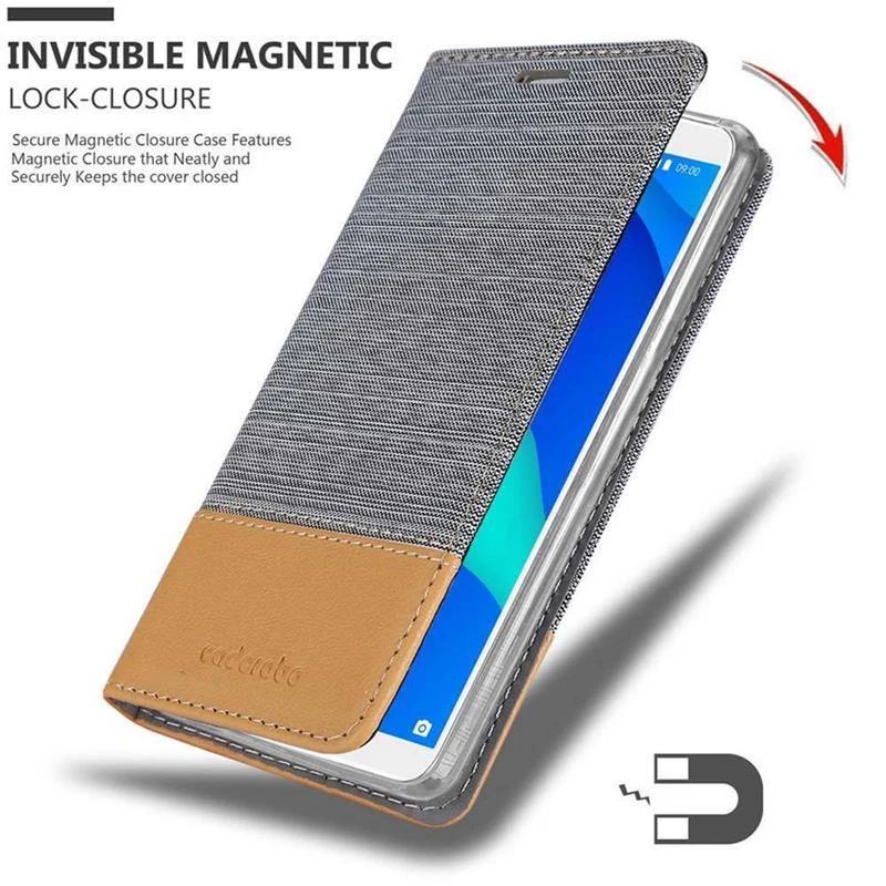 Cadorabo Hülle kompatibel mit WIKO Y80 Schutzhülle mit Magnetverschluss, Standfunktion und Kartenfach