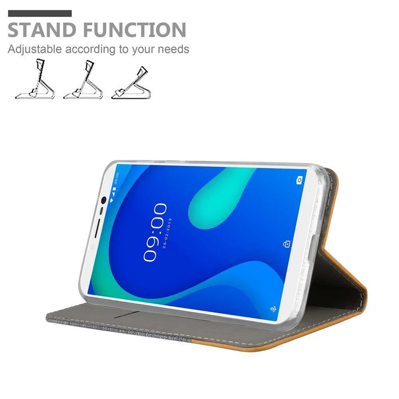 Cadorabo Hülle kompatibel mit WIKO Y80 Schutzhülle mit Magnetverschluss, Standfunktion und Kartenfach