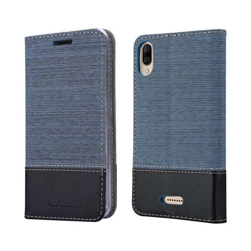 Cadorabo Hülle kompatibel mit WIKO Y80 Schutzhülle mit Magnetverschluss, Standfunktion und Kartenfach