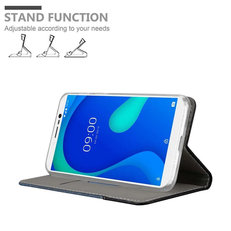 Cadorabo Hülle kompatibel mit WIKO Y80 Schutzhülle mit Magnetverschluss, Standfunktion und Kartenfach