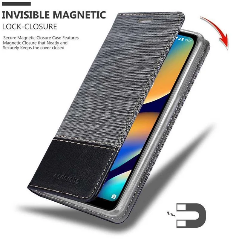 Cadorabo Hülle kompatibel mit WIKO VIEW 3 LITE Schutzhülle mit Magnetverschluss, Standfunktion und Kartenfach