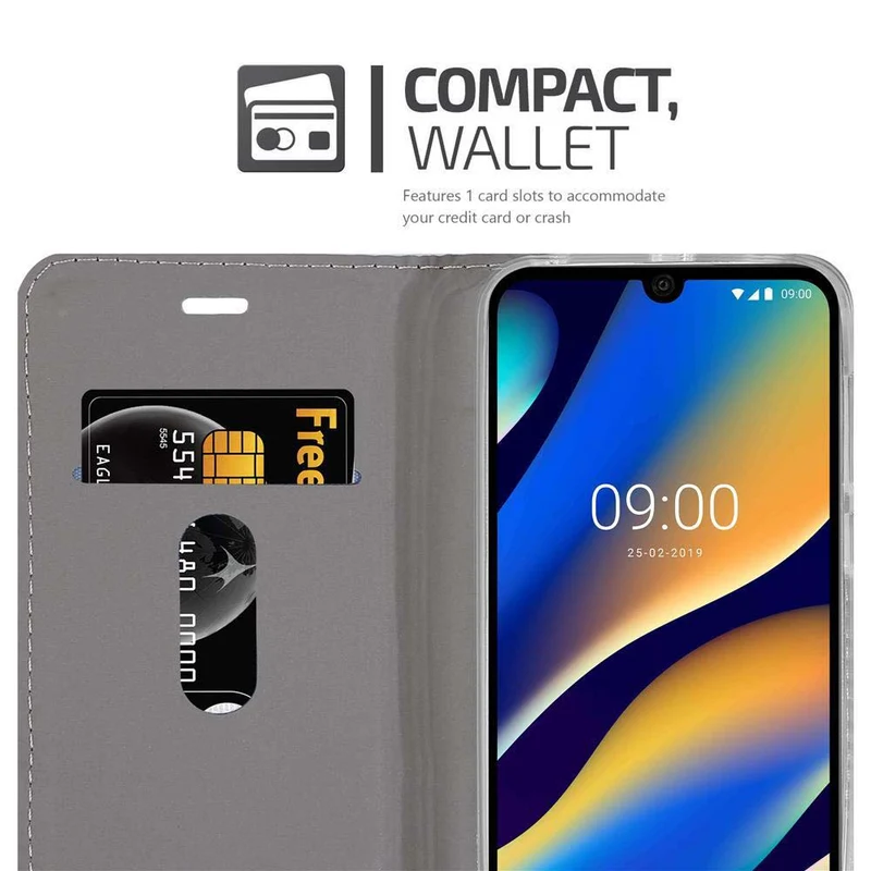 Cadorabo Hülle kompatibel mit WIKO VIEW 3 LITE Schutzhülle mit Magnetverschluss, Standfunktion und Kartenfach