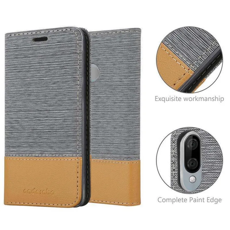 Cadorabo Hülle kompatibel mit WIKO VIEW 3 LITE Schutzhülle mit Magnetverschluss, Standfunktion und Kartenfach