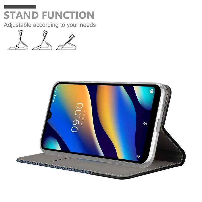 Cadorabo Hülle kompatibel mit WIKO VIEW 3 LITE Schutzhülle mit Magnetverschluss, Standfunktion und Kartenfach
