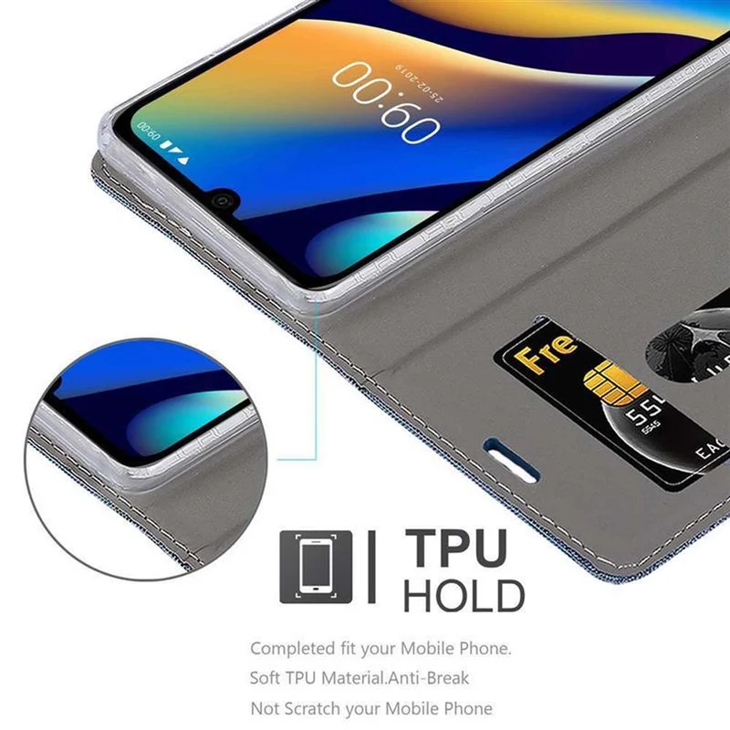 Cadorabo Hülle kompatibel mit WIKO VIEW 3 LITE Schutzhülle mit Magnetverschluss, Standfunktion und Kartenfach