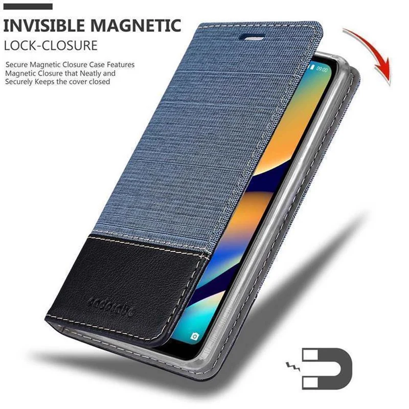 Cadorabo Hülle kompatibel mit WIKO VIEW 3 LITE Schutzhülle mit Magnetverschluss, Standfunktion und Kartenfach