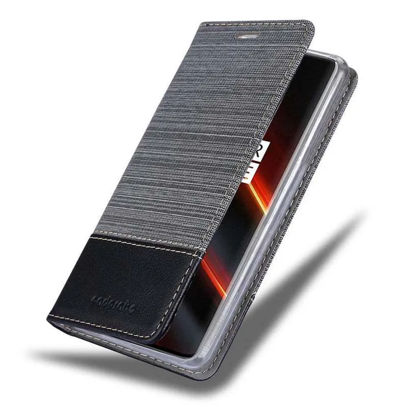 Cadorabo Hülle kompatibel mit OnePlus 7T PRO Schutzhülle mit Magnetverschluss, Standfunktion und Kartenfach