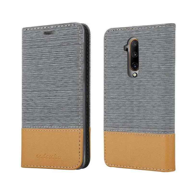 Cadorabo Hülle kompatibel mit OnePlus 7T PRO Schutzhülle mit Magnetverschluss, Standfunktion und Kartenfach