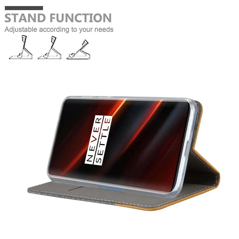 Cadorabo Hülle kompatibel mit OnePlus 7T PRO Schutzhülle mit Magnetverschluss, Standfunktion und Kartenfach