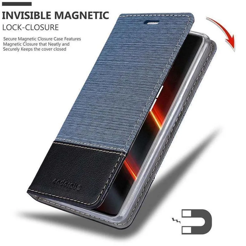 Cadorabo Hülle kompatibel mit OnePlus 7T PRO Schutzhülle mit Magnetverschluss, Standfunktion und Kartenfach