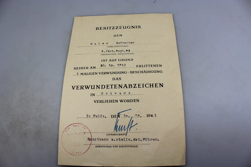 Zertifiziert für Wunden dritter Klasse