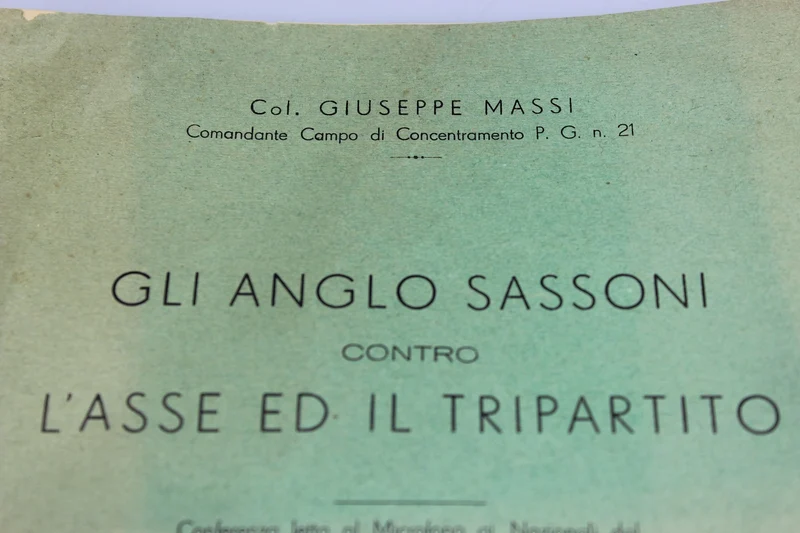 "Die Angelsachsen gegen die Achse und die Tripartite" - Oberst Giuseppe Massi