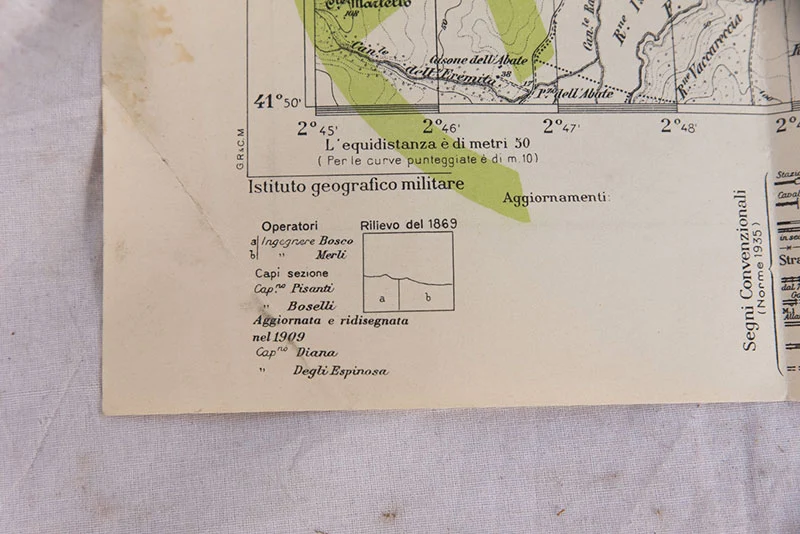 Militärische topografische Karte des Gebiets Gran Paradiso, 1937