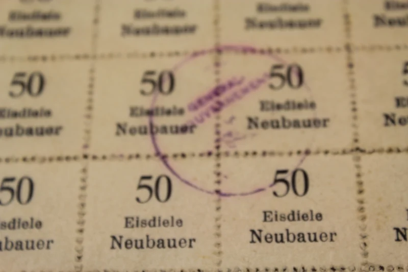 Sammelkarte für Lebensmittel