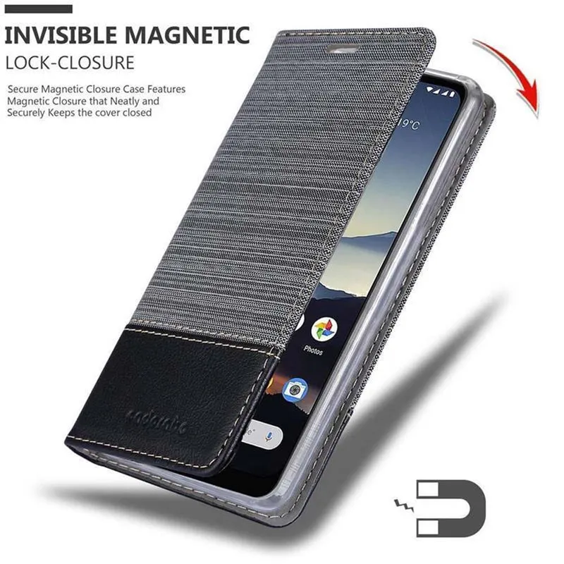 Cadorabo Hülle kompatibel mit Nokia 7,2 Schutzhülle mit Magnetverschluss, Standfunktion und Kartenfach