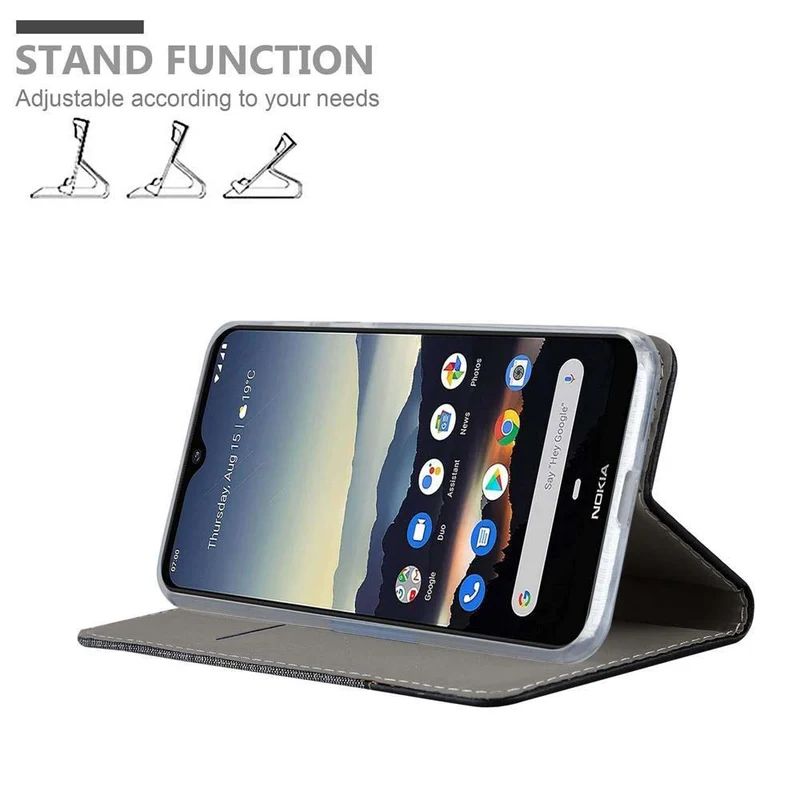 Cadorabo Hülle kompatibel mit Nokia 7,2 Schutzhülle mit Magnetverschluss, Standfunktion und Kartenfach