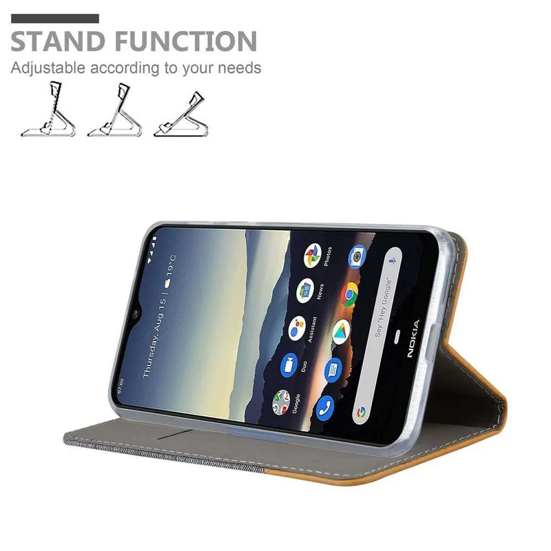 Cadorabo Hülle kompatibel mit Nokia 7,2 Schutzhülle mit Magnetverschluss, Standfunktion und Kartenfach