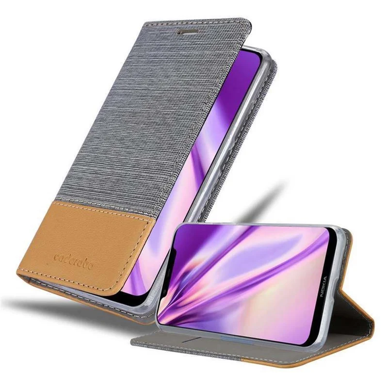 Cadorabo Hülle kompatibel mit Nokia 7.1 PLUS / X7 Schutzhülle mit Magnetverschluss, Standfunktion und Kartenfach