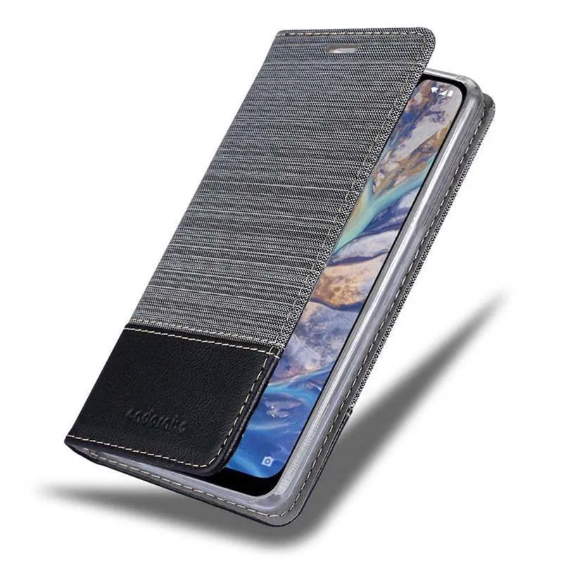 Cadorabo Hülle kompatibel mit Nokia 7.1 PLUS / X7 Schutzhülle mit Magnetverschluss, Standfunktion und Kartenfach