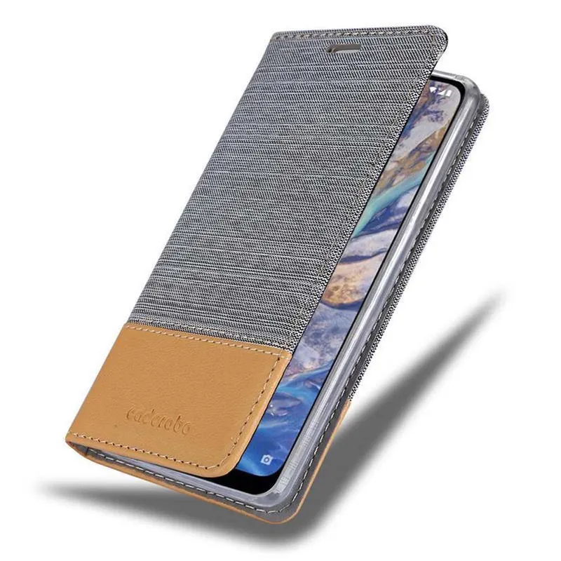 Cadorabo Hülle kompatibel mit Nokia 7.1 PLUS / X7 Schutzhülle mit Magnetverschluss, Standfunktion und Kartenfach