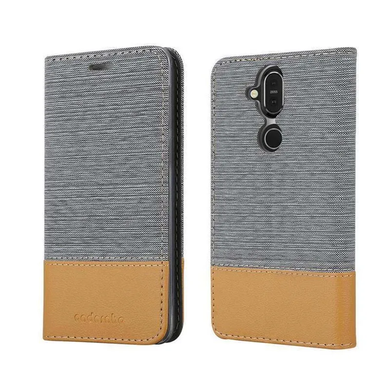 Cadorabo Hülle kompatibel mit Nokia 7.1 PLUS / X7 Schutzhülle mit Magnetverschluss, Standfunktion und Kartenfach