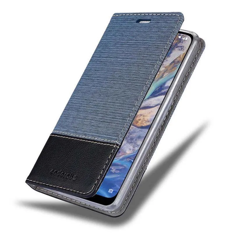 Cadorabo Hülle kompatibel mit Nokia 7.1 PLUS / X7 Schutzhülle mit Magnetverschluss, Standfunktion und Kartenfach
