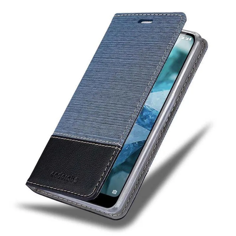 Cadorabo Hülle kompatibel mit Nokia 7,1 Schutzhülle mit Magnetverschluss, Standfunktion und Kartenfach
