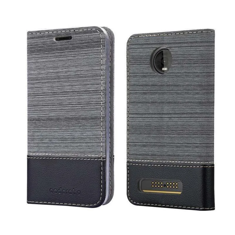 Cadorabo Hülle kompatibel mit Motorola MOTO Z4 Schutzhülle mit Magnetverschluss, Standfunktion und Kartenfach