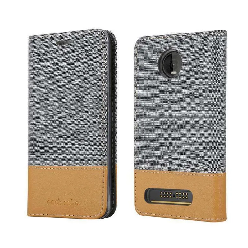 Cadorabo Hülle kompatibel mit Motorola MOTO Z4 Schutzhülle mit Magnetverschluss, Standfunktion und Kartenfach