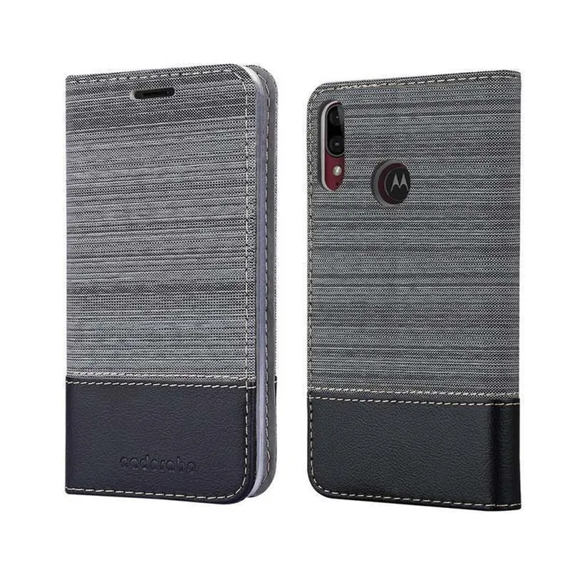 Cadorabo Hülle kompatibel mit Motorola MOTO E6 PLUS Schutzhülle mit Magnetverschluss, Standfunktion und Kartenfach