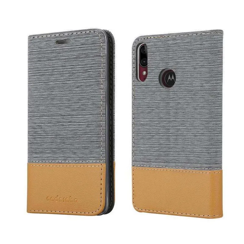 Cadorabo Hülle kompatibel mit Motorola MOTO E6 PLUS Schutzhülle mit Magnetverschluss, Standfunktion und Kartenfach