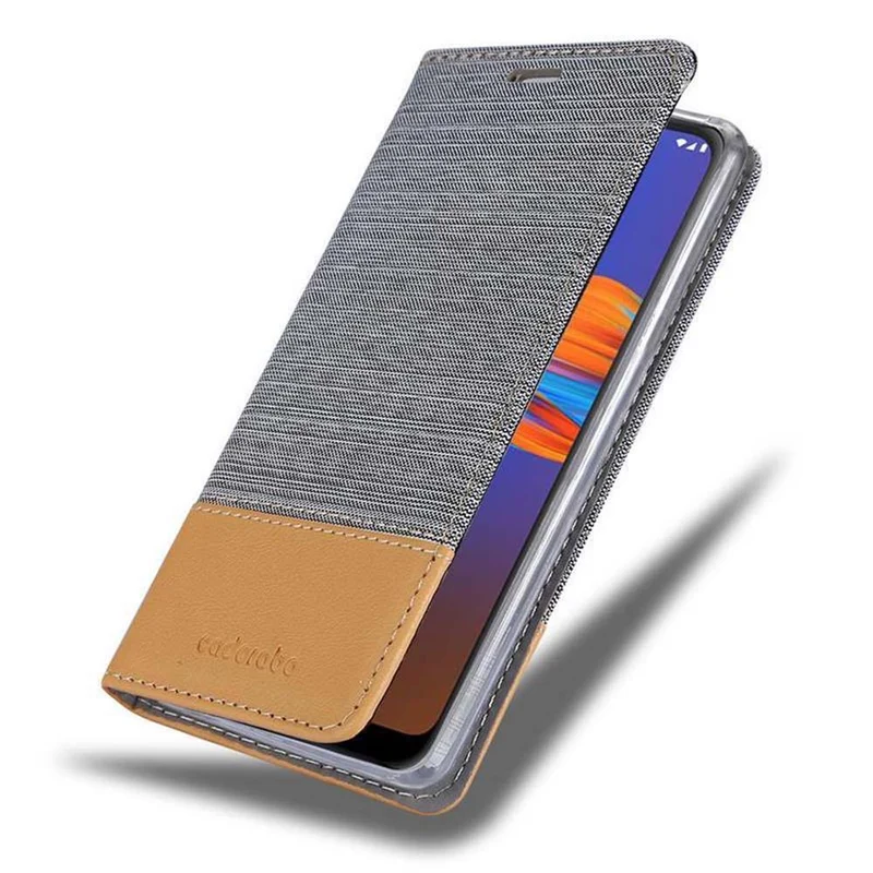 Cadorabo Hülle kompatibel mit Motorola MOTO E6 PLUS Schutzhülle mit Magnetverschluss, Standfunktion und Kartenfach