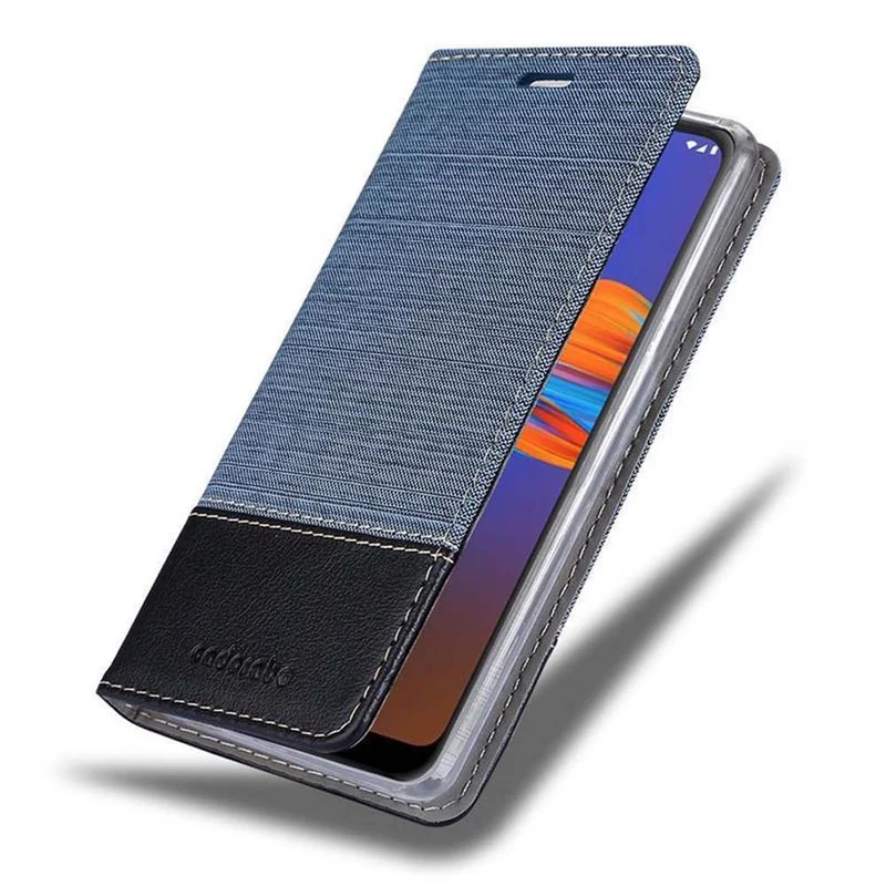 Cadorabo Hülle kompatibel mit Motorola MOTO E6 PLUS Schutzhülle mit Magnetverschluss, Standfunktion und Kartenfach