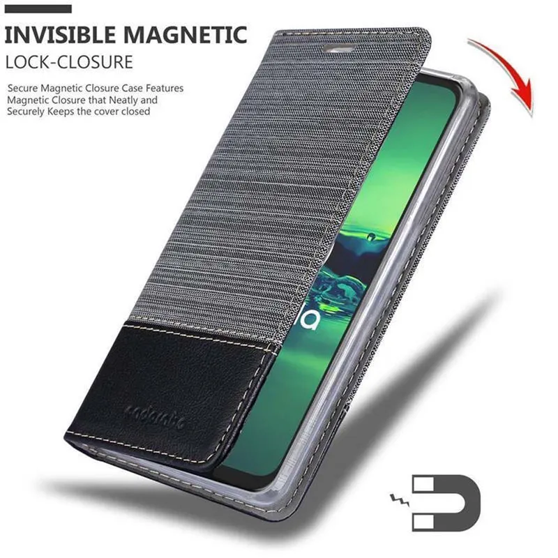 Cadorabo Hülle kompatibel mit Motorola MOTO G8 PLUS Schutzhülle mit Magnetverschluss, Standfunktion und Kartenfach