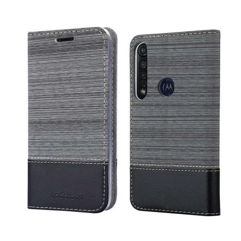 Cadorabo Hülle kompatibel mit Motorola MOTO G8 PLUS Schutzhülle mit Magnetverschluss, Standfunktion und Kartenfach