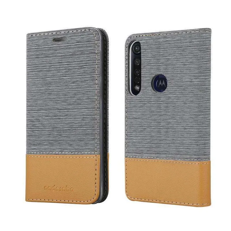 Cadorabo Hülle kompatibel mit Motorola MOTO G8 PLUS Schutzhülle mit Magnetverschluss, Standfunktion und Kartenfach