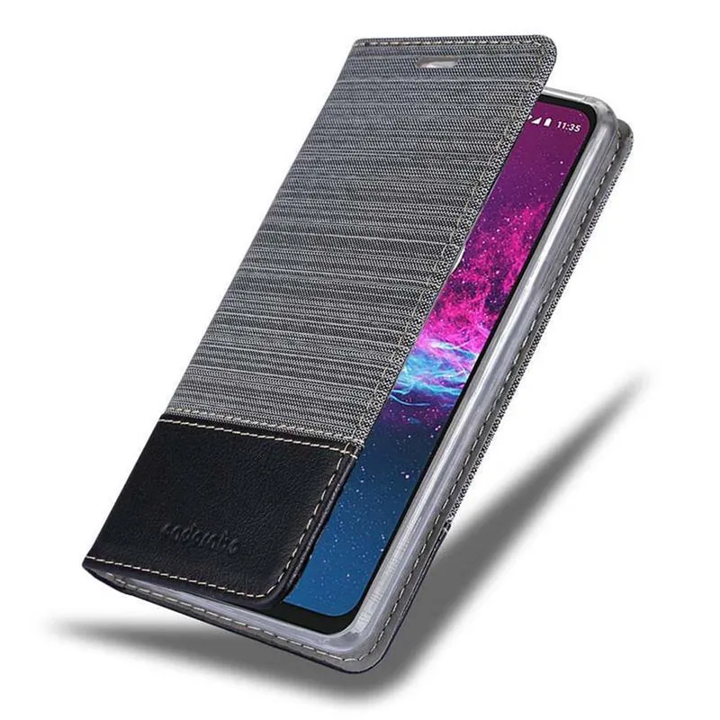 Cadorabo Hülle kompatibel mit Motorola ONE ACTION Schutzhülle mit Magnetverschluss, Standfunktion und Kartenfach