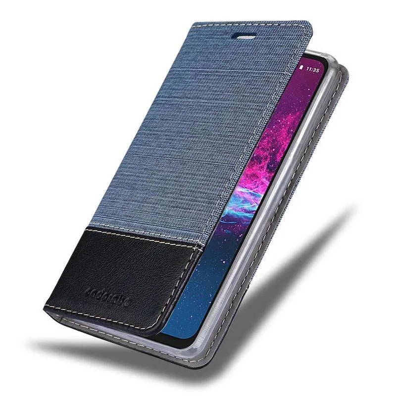 Cadorabo Hülle kompatibel mit Motorola ONE ACTION Schutzhülle mit Magnetverschluss, Standfunktion und Kartenfach