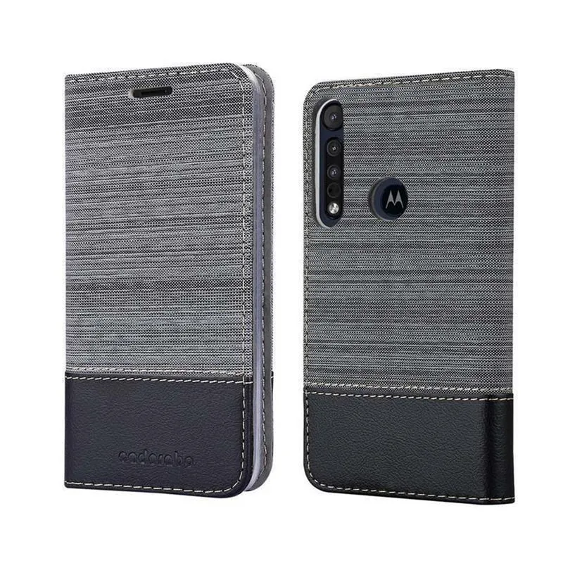Cadorabo Hülle kompatibel mit Motorola ONE MACRO Schutzhülle mit Magnetverschluss, Standfunktion und Kartenfach