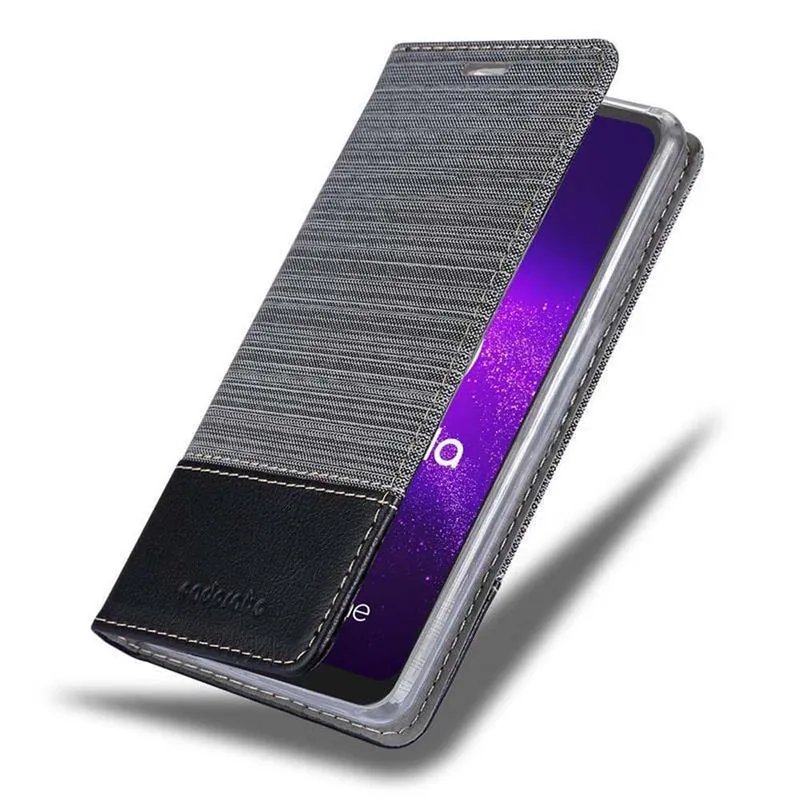 Cadorabo Hülle kompatibel mit Motorola ONE MACRO Schutzhülle mit Magnetverschluss, Standfunktion und Kartenfach
