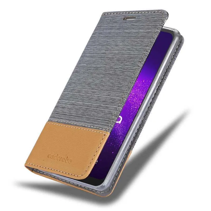 Cadorabo Hülle kompatibel mit Motorola ONE MACRO Schutzhülle mit Magnetverschluss, Standfunktion und Kartenfach