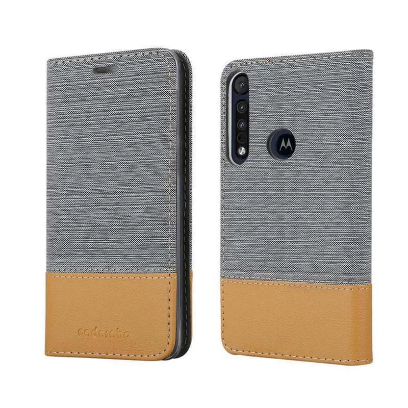 Cadorabo Hülle kompatibel mit Motorola ONE MACRO Schutzhülle mit Magnetverschluss, Standfunktion und Kartenfach