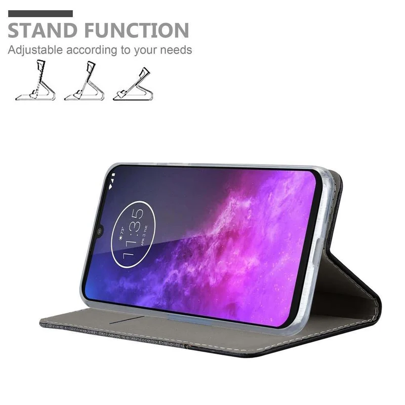 Cadorabo Hülle kompatibel mit Motorola ONE PRO / ONE ZOOM Schutzhülle mit Magnetverschluss, Standfunktion und Kartenfach