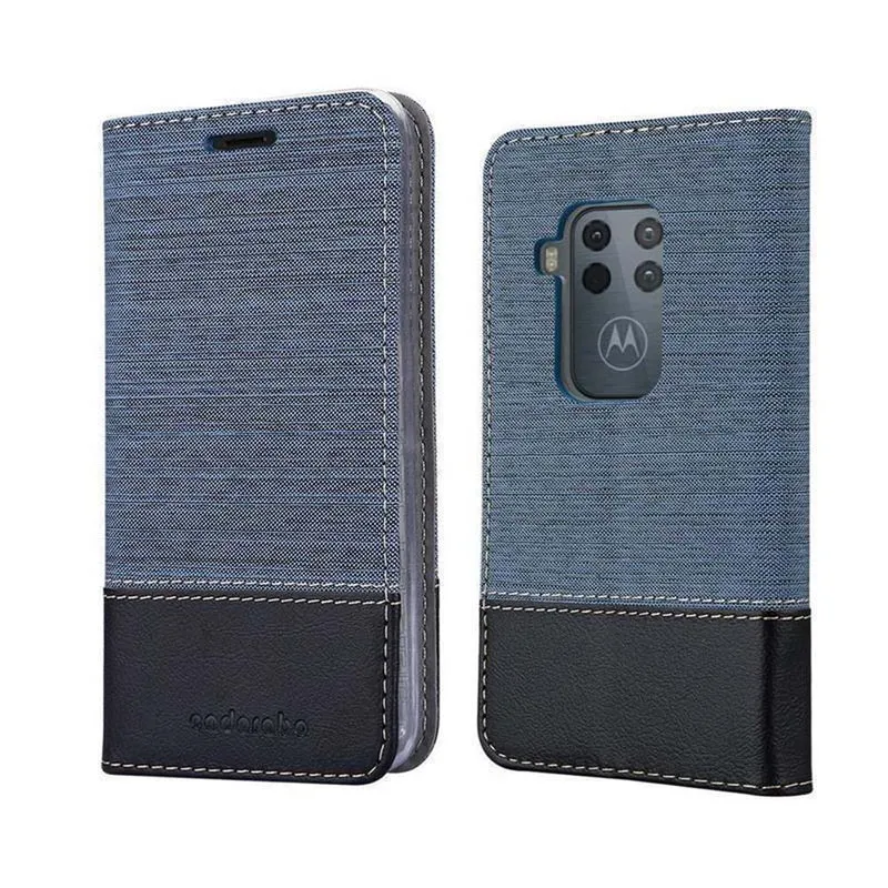Cadorabo Hülle kompatibel mit Motorola ONE PRO / ONE ZOOM Schutzhülle mit Magnetverschluss, Standfunktion und Kartenfach