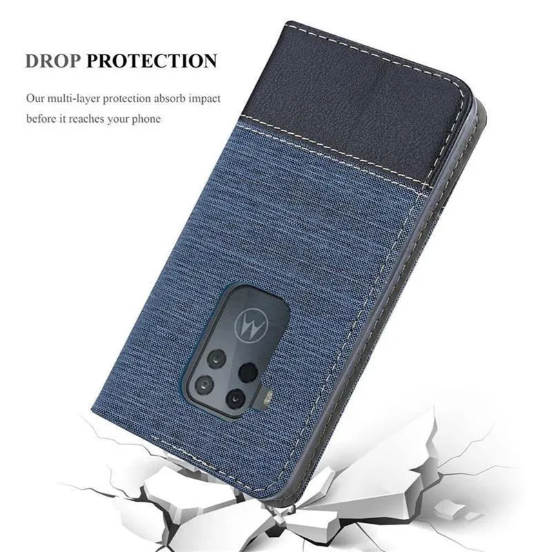 Cadorabo Hülle kompatibel mit Motorola ONE PRO / ONE ZOOM Schutzhülle mit Magnetverschluss, Standfunktion und Kartenfach