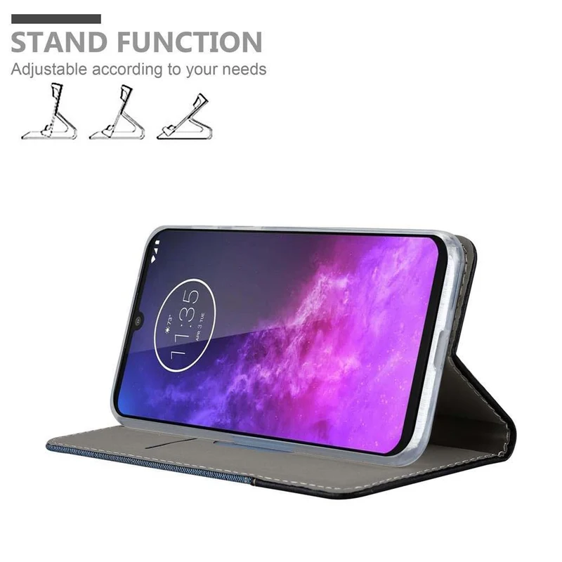 Cadorabo Hülle kompatibel mit Motorola ONE PRO / ONE ZOOM Schutzhülle mit Magnetverschluss, Standfunktion und Kartenfach